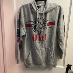 Disney Gray and Red Mickey Mouse Hoodie